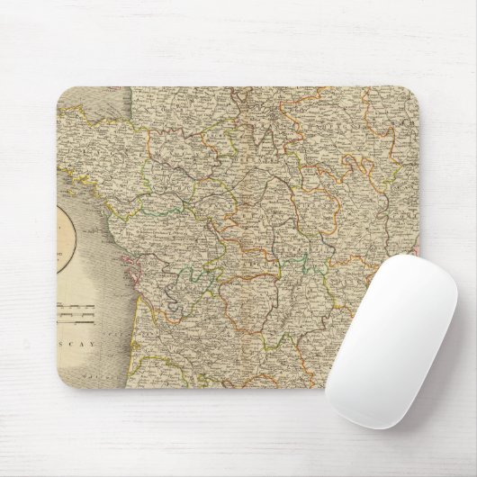 Frankreich Provinzgrenzen Mousepad (Mit Mouse)