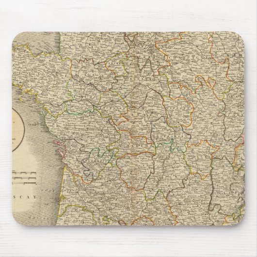 Frankreich Provinzgrenzen Mousepad (Vorne)