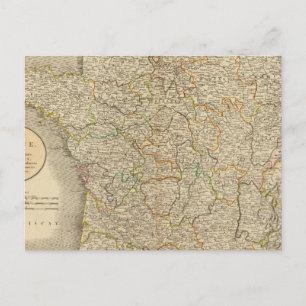 Frankreich Provinzgrenzen Postkarte