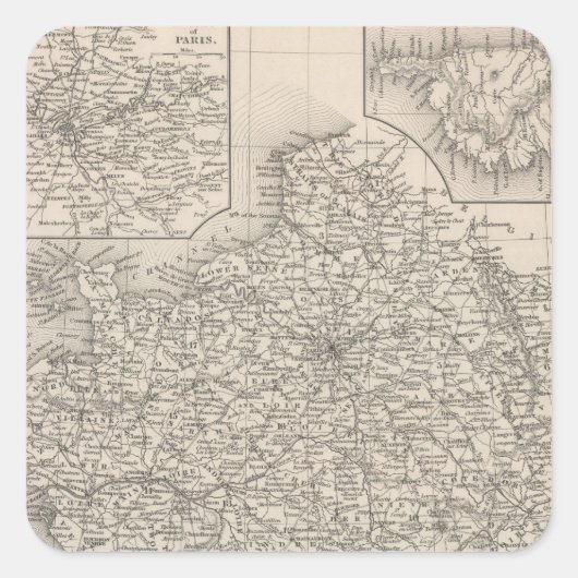 Frankreich Quadratischer Aufkleber (Vorderseite)