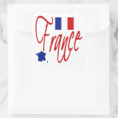 Frankreich Quadratischer Aufkleber (Tasche)