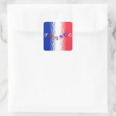 Frankreich Quadratischer Aufkleber (Tasche)
