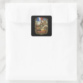 Frankreich Quadratischer Aufkleber (Tasche)