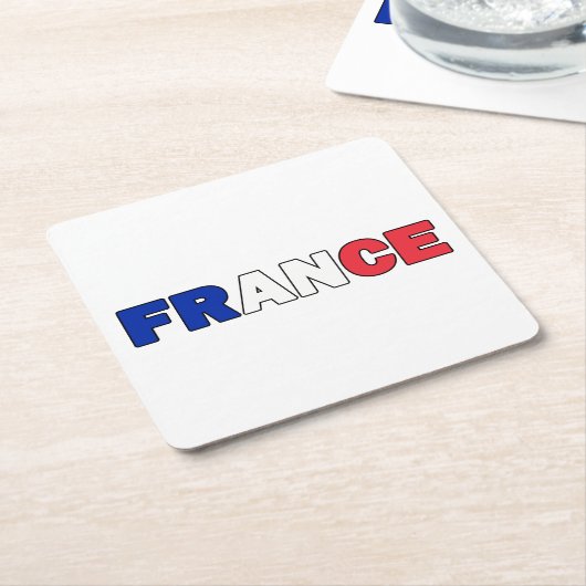 Frankreich Rechteckiger Pappuntersetzer (angewinkelt)