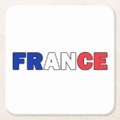 Frankreich Rechteckiger Pappuntersetzer (Vorderseite)