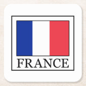 Frankreich Rechteckiger Pappuntersetzer (Vorderseite)