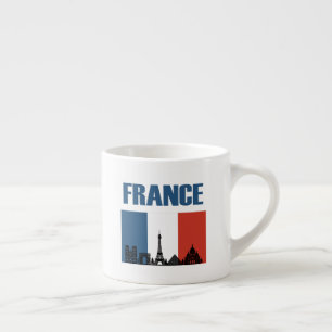 Frankreich Reisen - Paris City Skyline Französisch Espressotasse