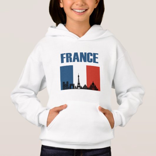 Frankreich Reisen - Paris City Skyline Französisch Hoodie (Vorderseite)