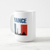 Frankreich Reisen - Paris City Skyline Französisch Kaffeetasse (Vorderseite Links)