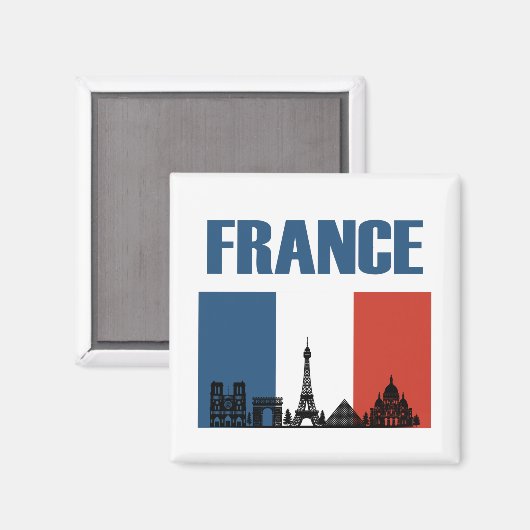 Frankreich Reisen - Paris City Skyline Französisch Magnet (Vorderseite/Rückseite)