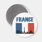 Frankreich Reisen - Paris City Skyline Französisch Magnet (Vorderseite/Rückseite)