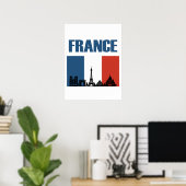 Frankreich Reisen - Paris City Skyline Französisch Poster (Heimbüro)