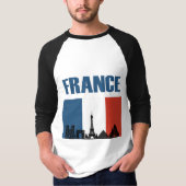 Frankreich Reisen - Paris City Skyline Französisch T-Shirt (Vorderseite)