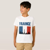 Frankreich Reisen - Paris City Skyline Französisch T-Shirt (Vorne ganz)
