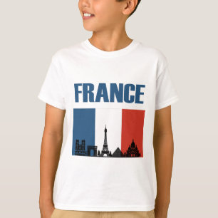 Frankreich Reisen - Paris City Skyline Französisch T-Shirt