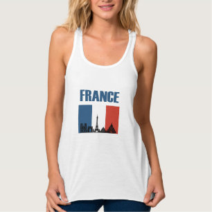 Frankreich Reisen - Paris City Skyline Französisch Tank Top