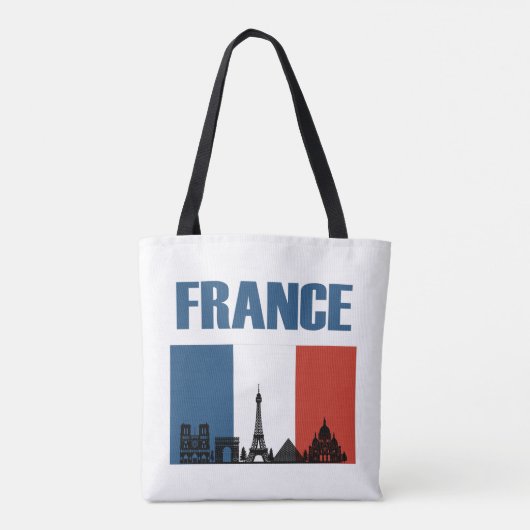 Frankreich Reisen - Paris City Skyline Französisch Tasche (Rückseite)