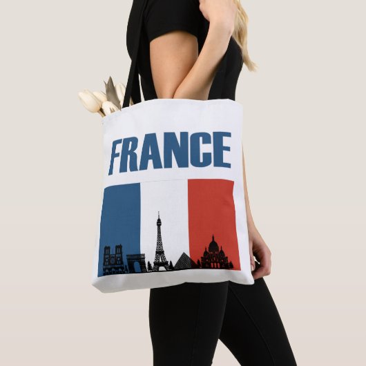 Frankreich Reisen - Paris City Skyline Französisch Tasche (Von Nahem)