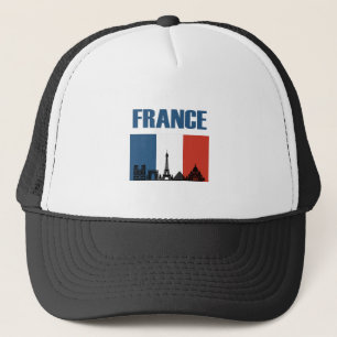 Frankreich Reisen - Paris City Skyline Französisch Truckerkappe