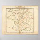 Frankreich Reivers Kontur Poster (Vorne)