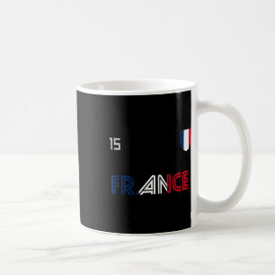 Frankreich Retro Fußball französische Flagge Kaffeetasse