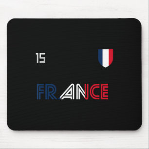 Frankreich Retro Fußball Französische Flagge Mousepad
