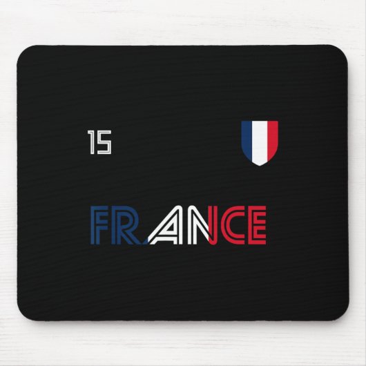 Frankreich Retro Fußball Französische Flagge Mousepad (Vorne)