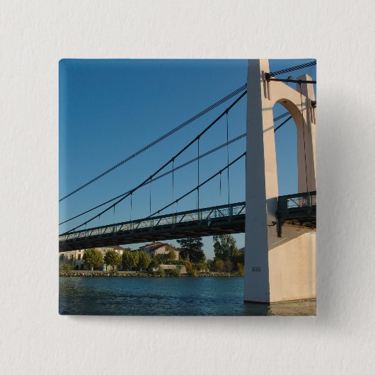 Frankreich, Rhone-Alpen, Condrieu, Brücke über 2 Button (Vorderseite)
