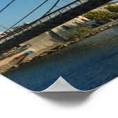 Frankreich, Rhone-Alpen, Condrieu, Brücke über 2 Poster (Ecke)