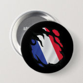 Frankreich Rippfahne Button (Vorne & Hinten)