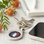 Frankreich Rippfahne Schlüsselanhänger (Seite)