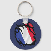 Frankreich Rippfahne Schlüsselanhänger (Rückseite)