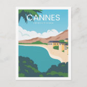 Frankreich Riviera Cannes Reisemarkt Illustration Postkarte (Vorderseite)
