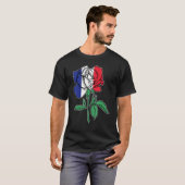 Frankreich Rose Frankreich Frankreich T-Shirt (Vorne ganz)