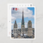 Frankreich - Rouen - Cattedrale di Notre-Dame - Postkarte (Vorne/Hinten)