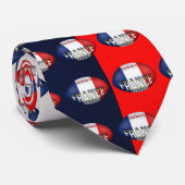 Frankreich-Rugbyball Krawatte (Gerollt)