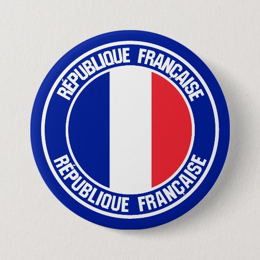 Frankreich Runde Emblem Button (Vorderseite)