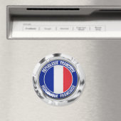 Frankreich Runde Emblem Magnet (In Situ (Geschirrspüler))