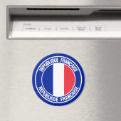 Frankreich Runde Emblem Magnet (In Situ (Geschirrspüler))