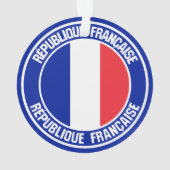 Frankreich Runde Emblem Ornament (Rückseite)
