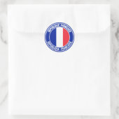 Frankreich Runde Emblem Runder Aufkleber (Tasche)