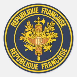 Frankreich Runde Emblem Runder Aufkleber