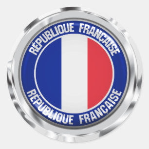Frankreich Runde Emblem Runder Aufkleber