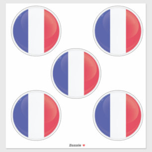 Frankreich Runde Icon-Flagge Aufkleber