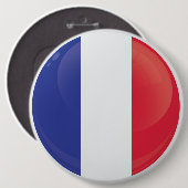 Frankreich Runde Icon-Flagge Button (Vorne & Hinten)