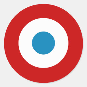 Frankreich Runde Land Flaggen Symbol Armee Militär Runder Aufkleber