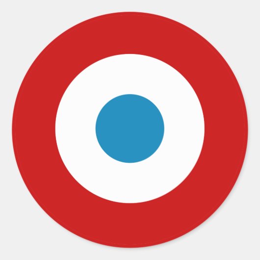 Frankreich Runde Land Flaggen Symbol Armee Militär Runder Aufkleber (Vorderseite)