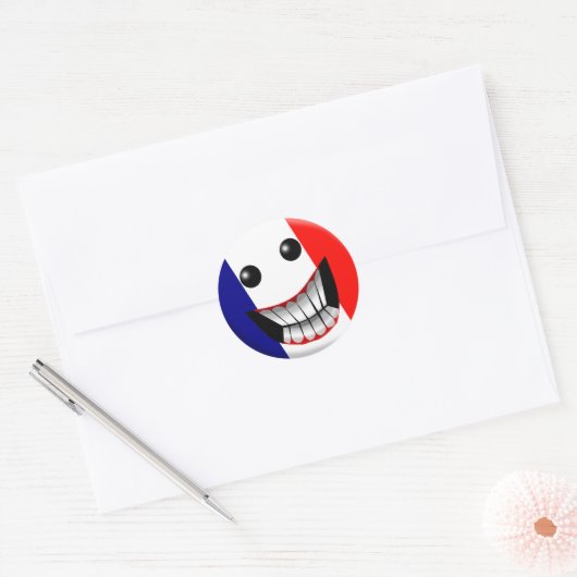 Frankreich Runder Aufkleber (Umschlag)