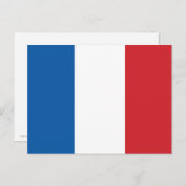 Frankreich Schlichte Flagge Postkarte (Vorne/Hinten)