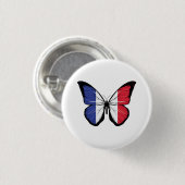 Frankreich - Schmetterlingsflagge Button (Vorne & Hinten)